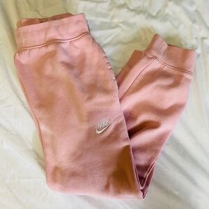 Youth girls pink nike sweatpants